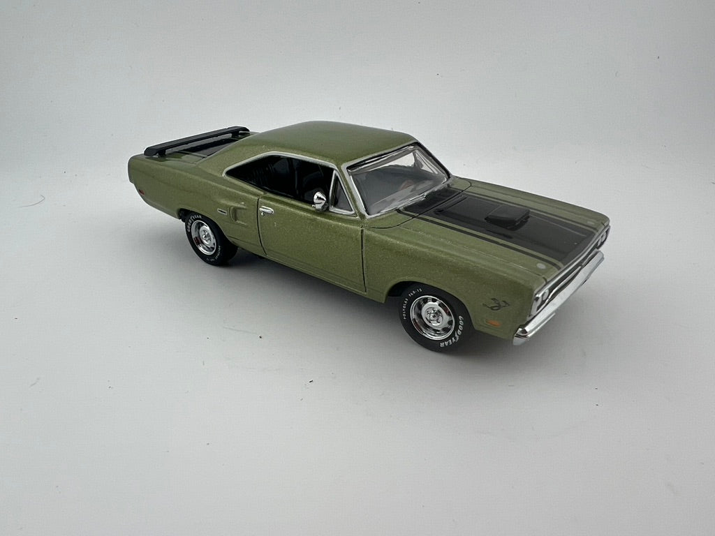 1969 Plymouth Road Runner Olive Green 1:43 Scale Fishwheels