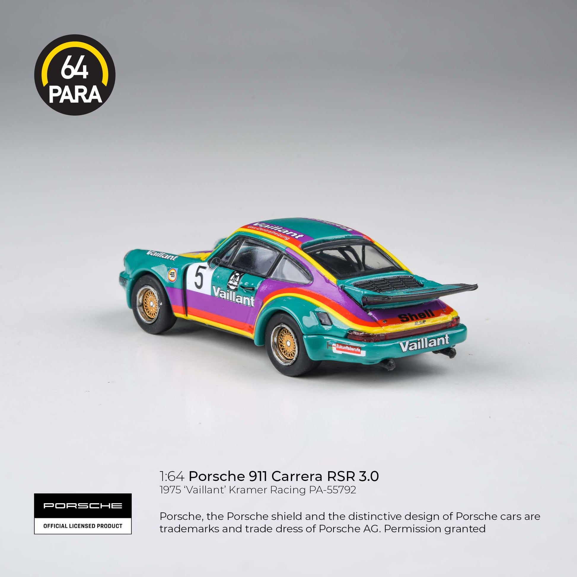 1975 Porsche 911 3.0 RSR 'Vaillant' Para 64 1:64 Scale