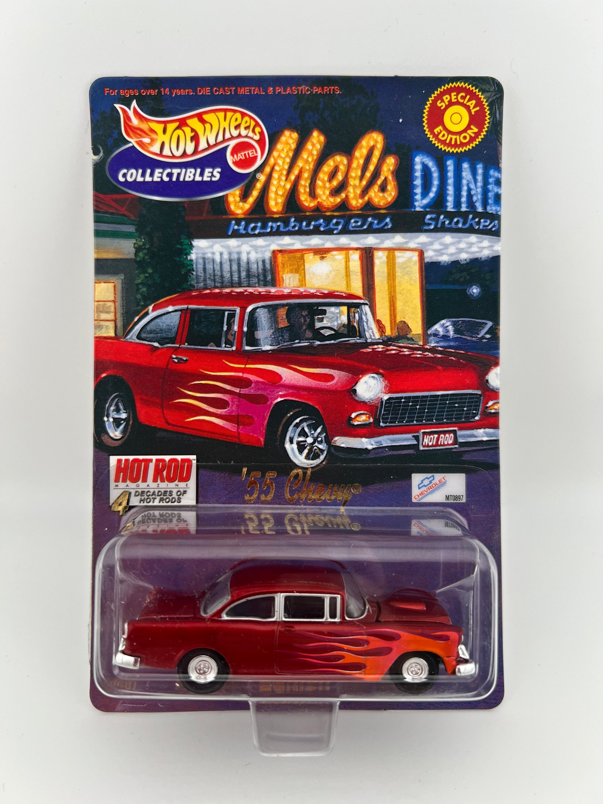2000 Hot Wheels 4 Decades Of Hot Rods '55 Chevy 1:64 Scale Fishwheels