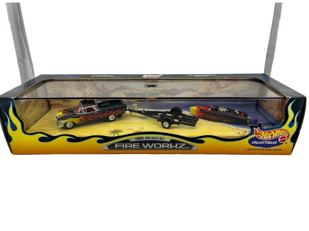 2000 Hot Wheels Collectibles "Fire Workz" '59 El Camino and Trailer Fishwheels