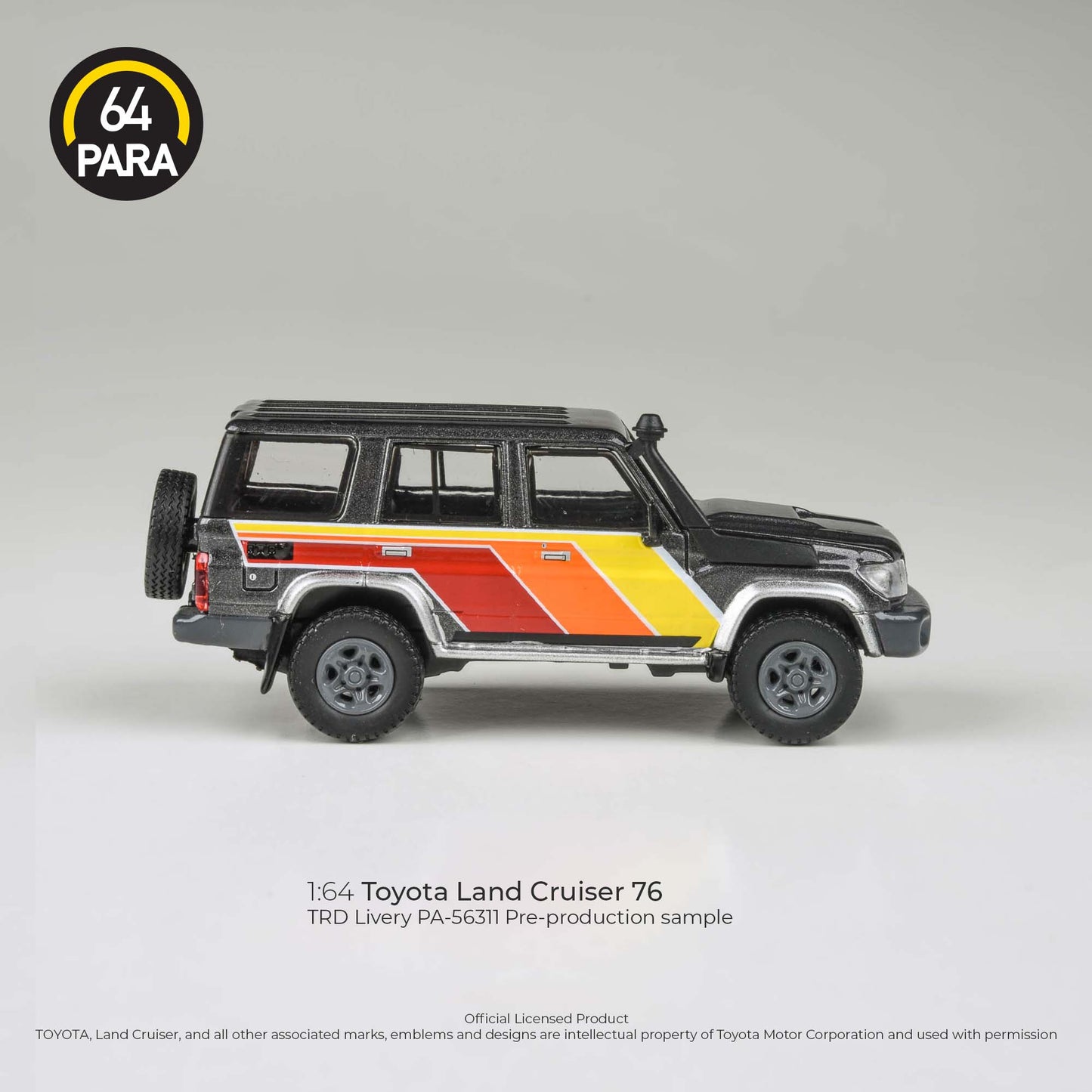 2014 Toyota Land Cruiser LC 76 TRD Livery LHD Para 64 1:64 Scale Fishwheels