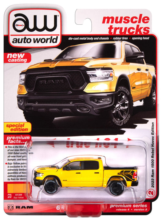 2023 Dodge Ram Rebel Havoc Edition Baja Yellow w/Rebel Graphics Auto World - Fishwheels
