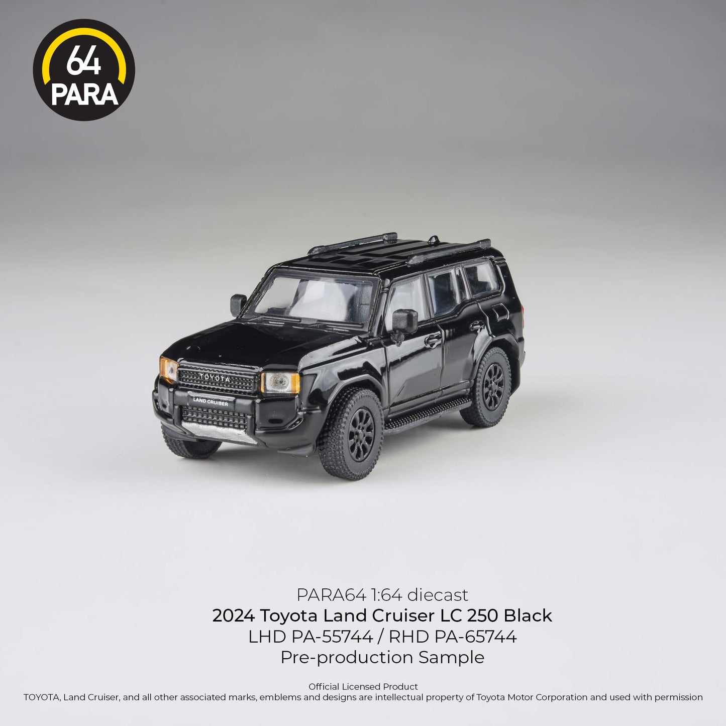 2024 Toyota Land Cruiser 250 Black Para 64 1:64 Scale Fishwheels
