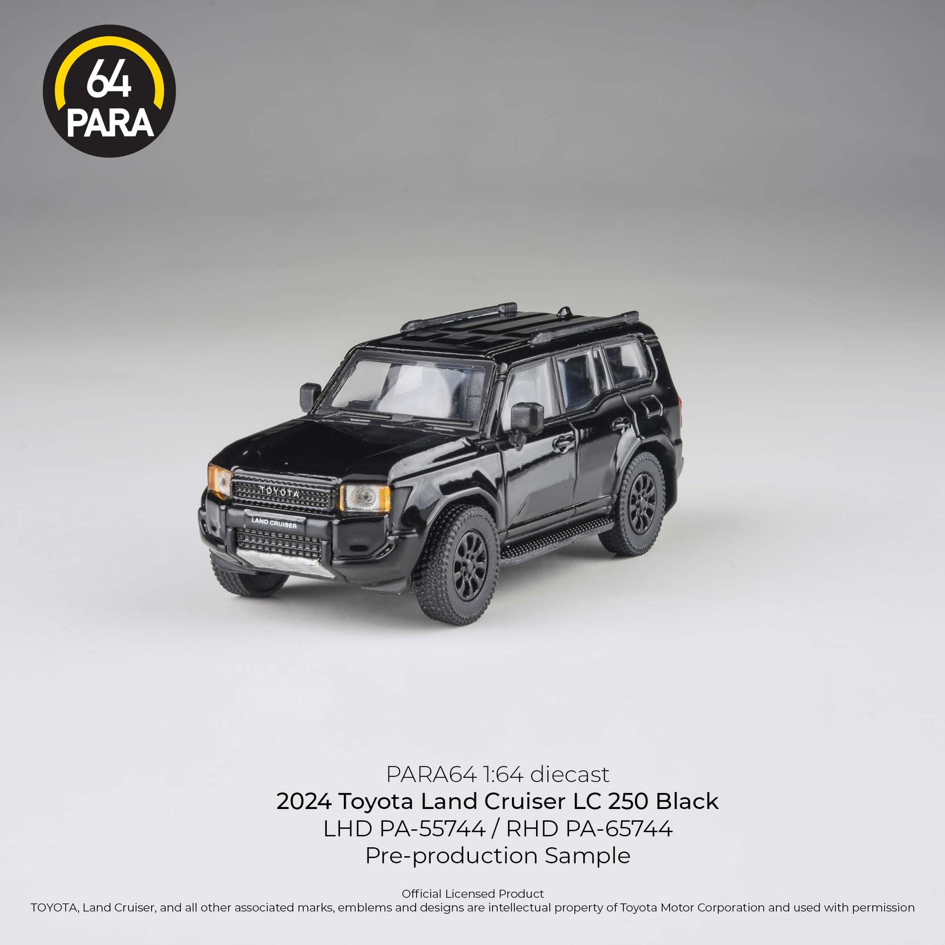 2024 Toyota Land Cruiser 250 Black Para 64 1:64 Scale Fishwheels