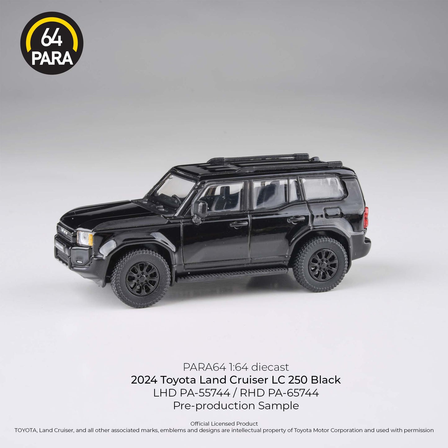 2024 Toyota Land Cruiser 250 Black Para 64 1:64 Scale Fishwheels