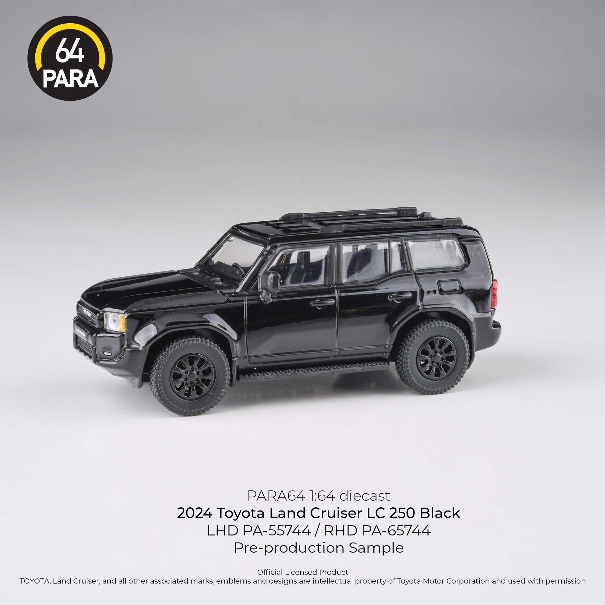 2024 Toyota Land Cruiser 250 Black Para 64 1:64 Scale Fishwheels