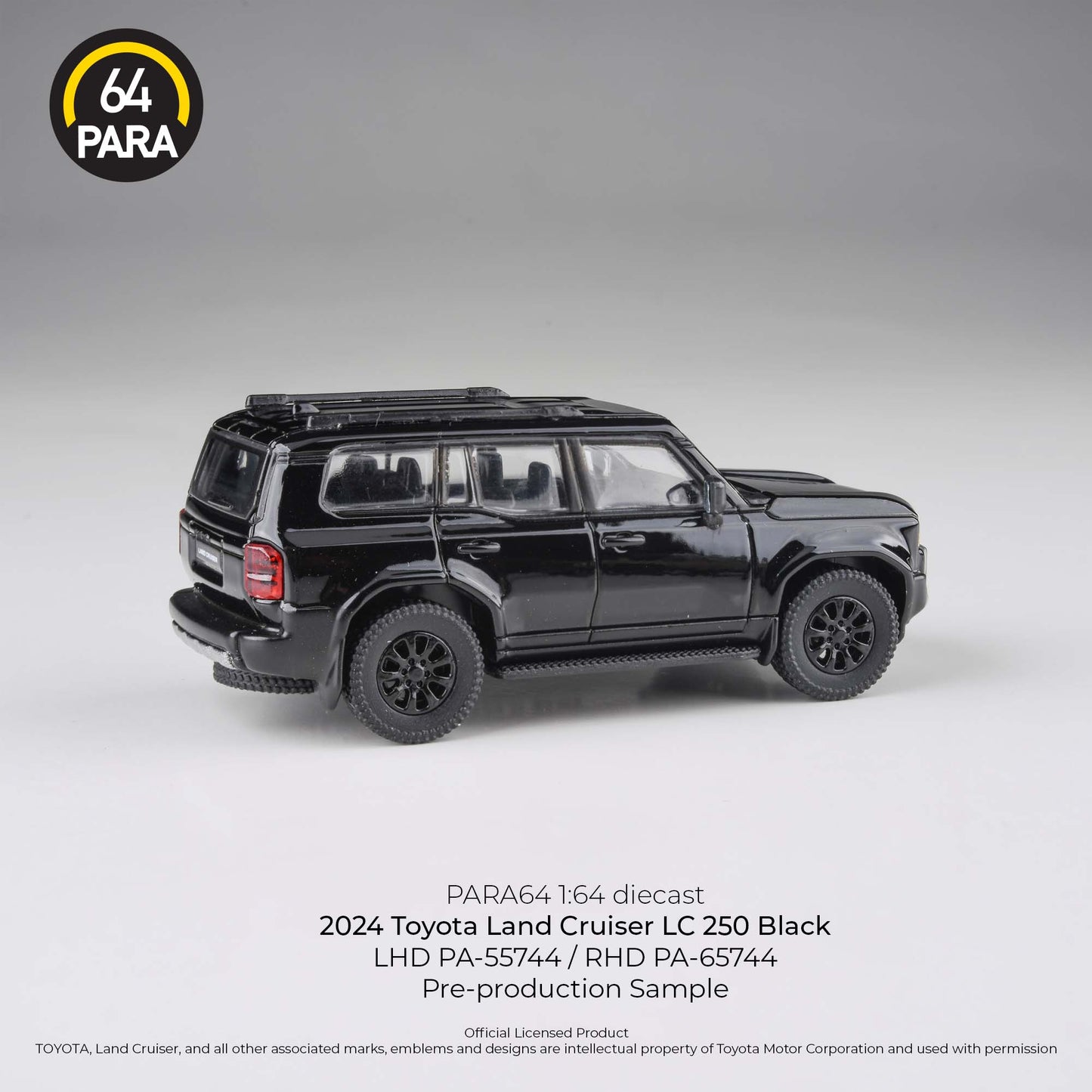 2024 Toyota Land Cruiser 250 Black Para 64 1:64 Scale Fishwheels
