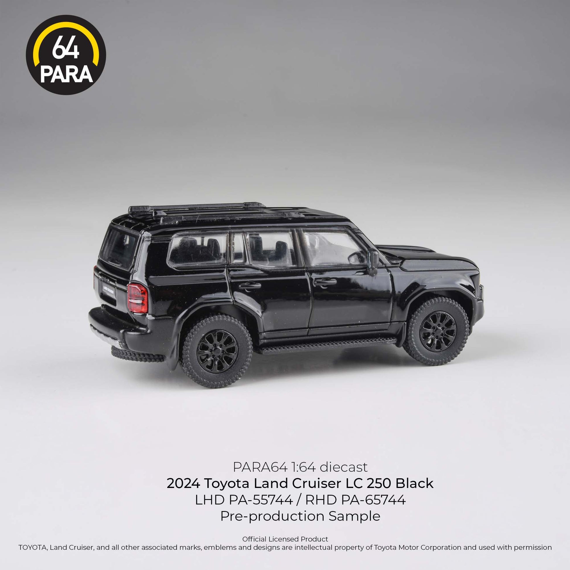 2024 Toyota Land Cruiser 250 Black Para 64 1:64 Scale Fishwheels
