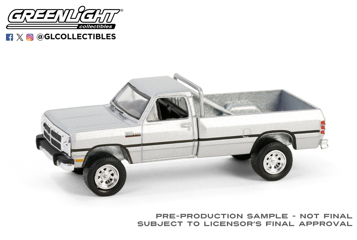 1992 Dodge Ram D250 Power Ram Lifted with Rollbar - Sterling Silver Fishwheels