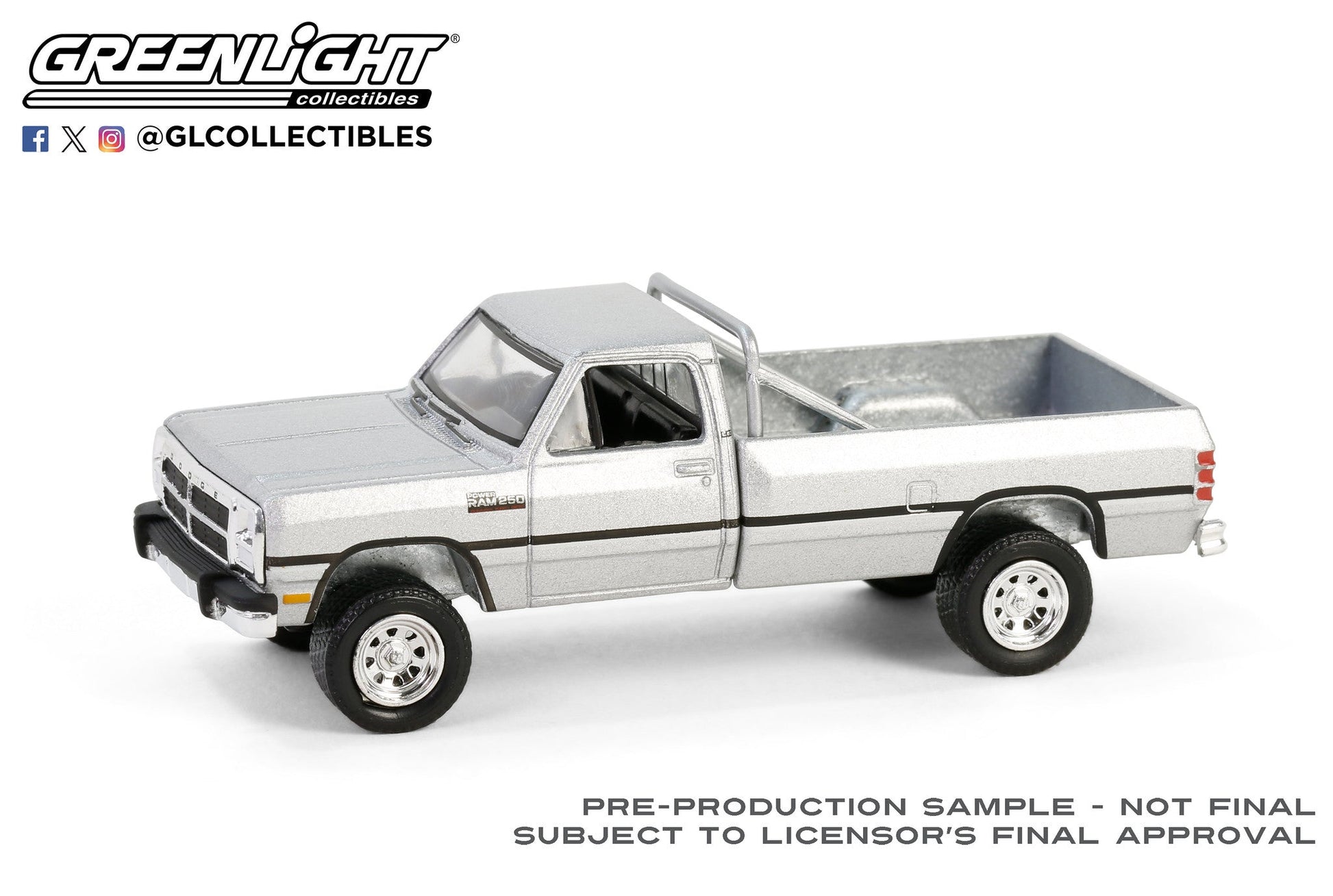 1992 Dodge Ram D250 Power Ram Lifted with Rollbar - Sterling Silver Fishwheels