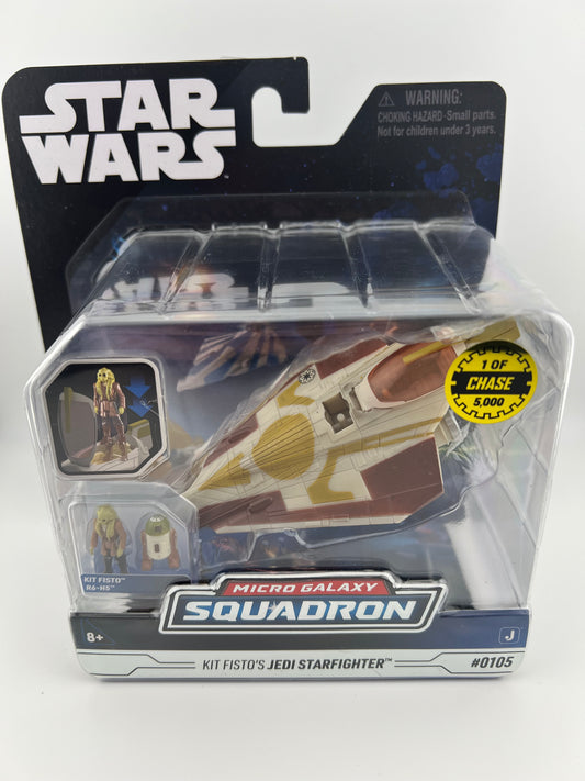 (Chase) Star Wars Micro Galaxy Squadron Kit Fisto's Jedi Starfighter Fishwheels