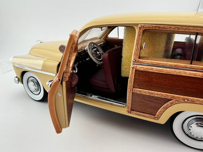 Danbury Mint 1949 Mercury Station Wagon – Bermuda Cream w/ Certificate of Authenticity Fishwheels