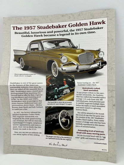 Danbury Mint 1957 Studebaker Golden Hawk – Tiara Gold/Arctic White Fishwheels