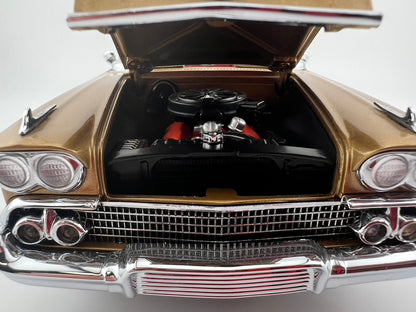 Danbury Mint 1958 Chevy Impala Anniversary Gold Metallic Convertible Fishwheels