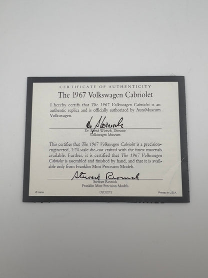 Franklin Mint – 1967 Volkswagen Cabriolet