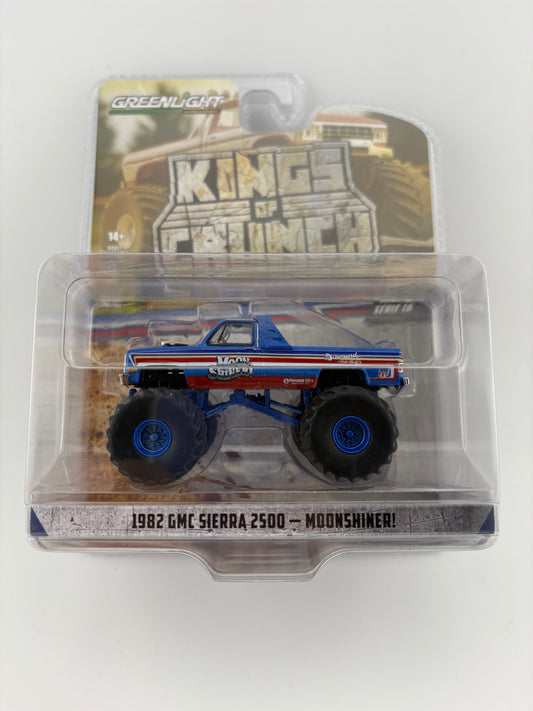 GreenLight Kings of Crunch – 1982 GMC Sierra 2500 “Moonshiner!” - Walmart Chase
