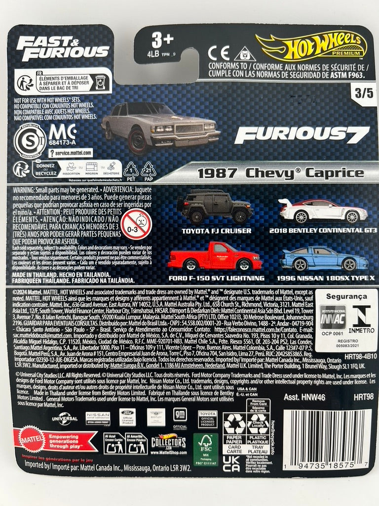 Hot Wheels 1987 Chevy Caprice Fishwheels