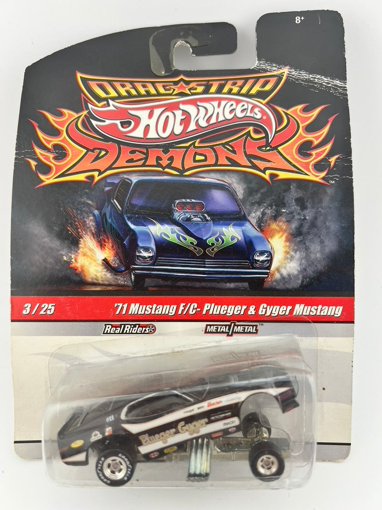 Hot Wheels '71 Mustang F/C – Plueger & Gyger Mustang (Drag Strip Demons) Fishwheels