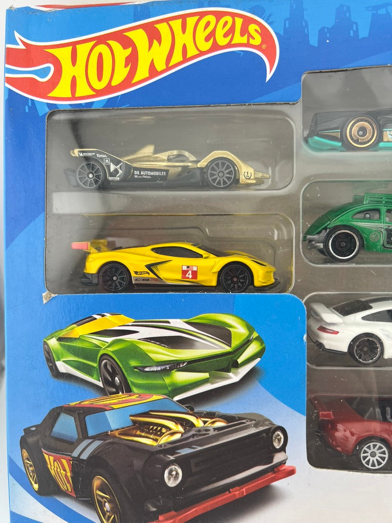 Hot Wheels 9-Car Gift Pack (Formula Drift Porsche + McLaren + Ford GT-40) Fishwheels