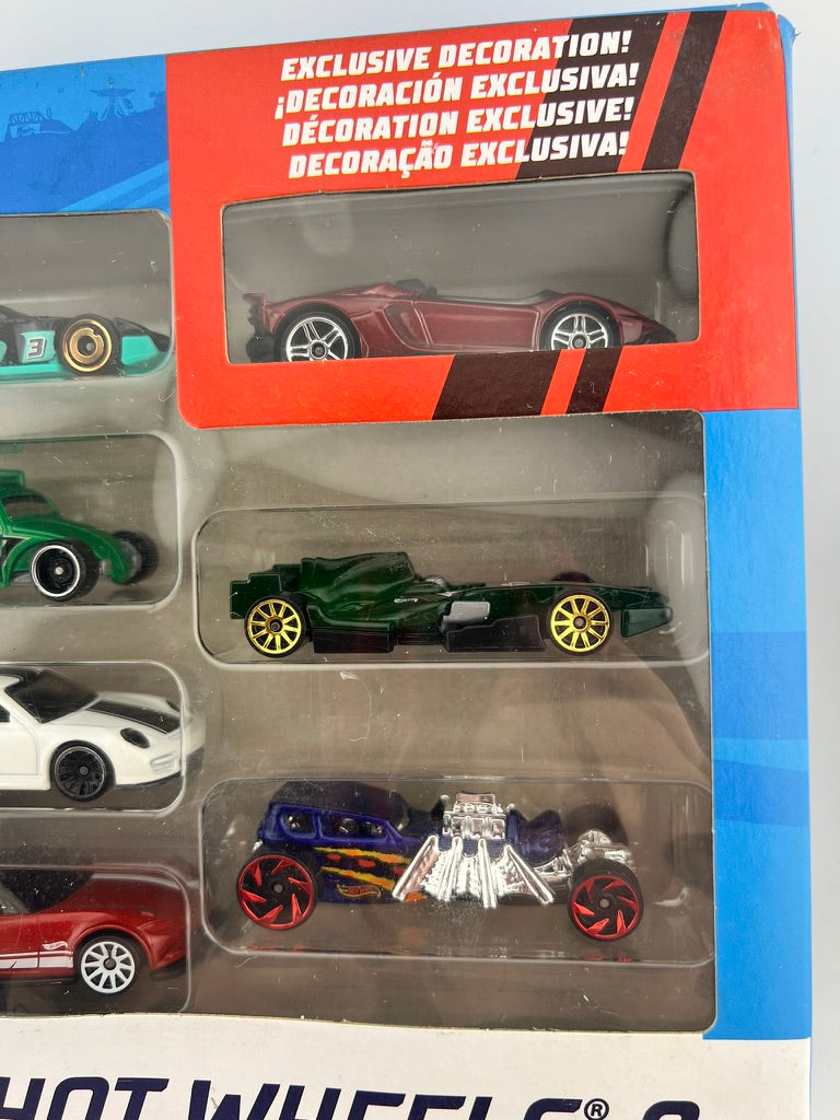 Hot Wheels 9-Car Gift Pack (Formula Drift Porsche + McLaren + Ford GT-40) Fishwheels