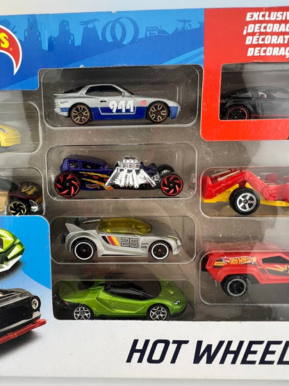 Hot Wheels 9-Car Pack – Assorted Exclusive Decoration (Set #2) Fishwheels