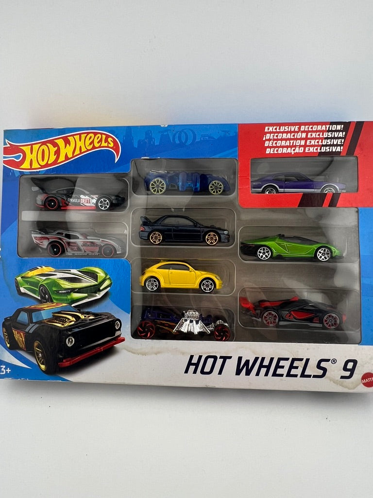 Hot Wheels 9-Car Pack (Exclusive Blue Muscle Car Edition) Fishwheels
