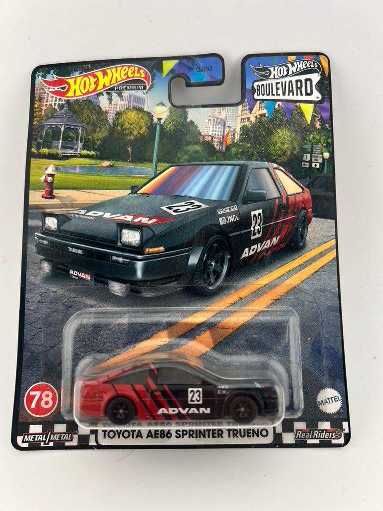 Hot Wheels Boulevard – Toyota AE86 Sprinter Trueno (Advan Livery) Fishwheels