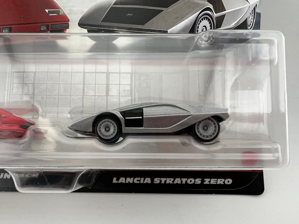 Hot Wheels Car Culture 2-Pack – Lamborghini Countach LP5000 QV & Lancia Stratos Zero Fishwheels
