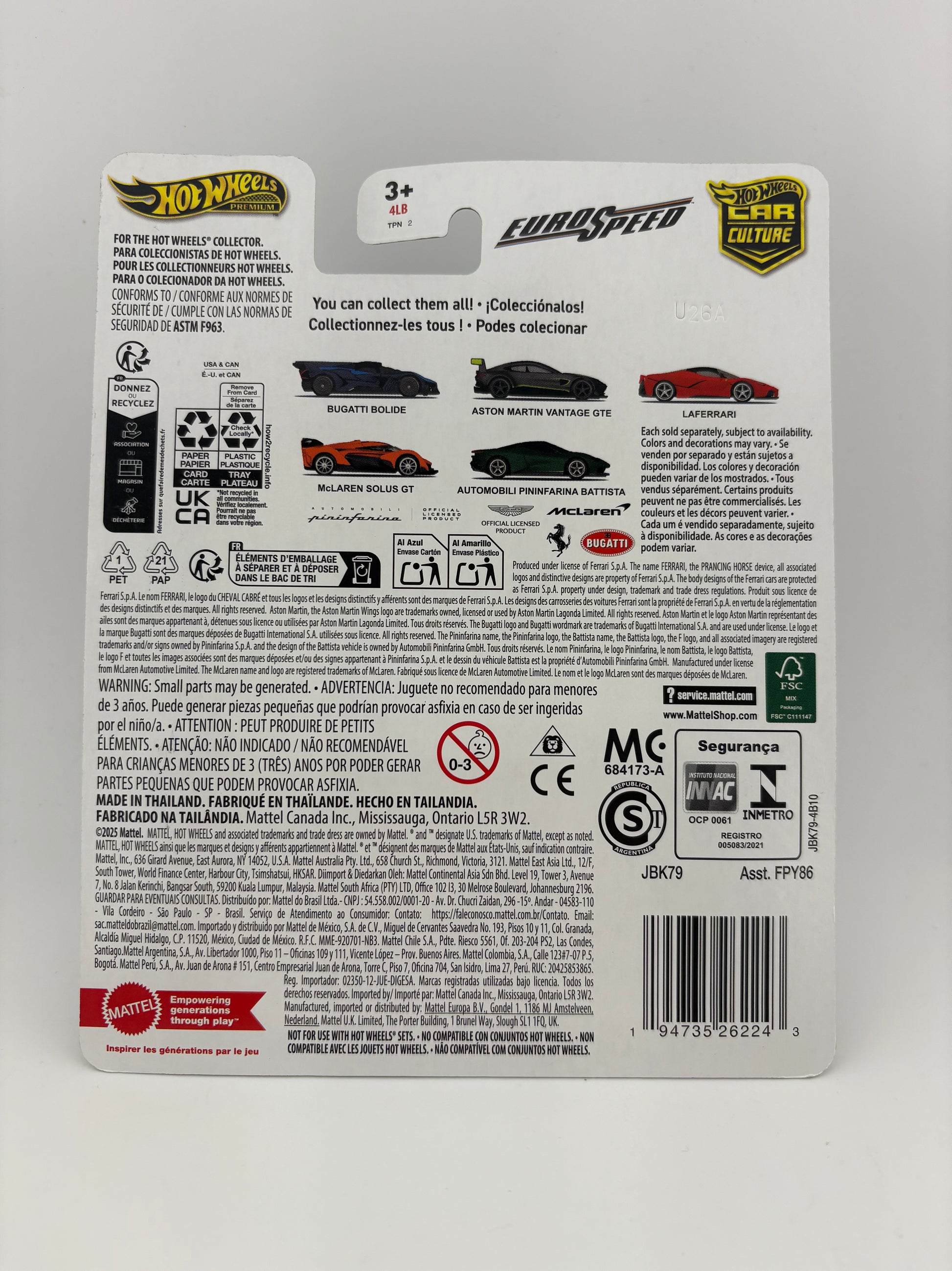 Hot Wheels Car Culture EuroSpeed – Bugatti Bolide