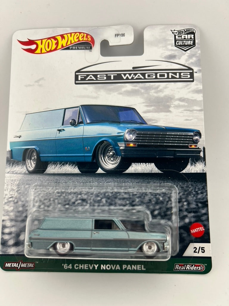 Hot Wheels Car Culture Fast Wagons – ’64 Chevy Nova Panel Fishwheels