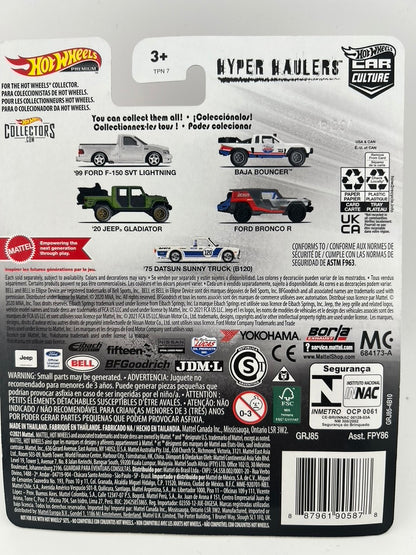 Hot Wheels Car Culture Hyper Haulers – Ford Bronco R Fishwheels