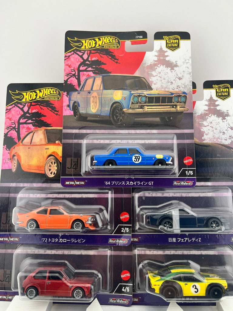 Hot Wheels Car Culture Japan Historics 4 – Complete Set (5 Cars) Fishwheels
