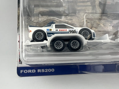 Hot Wheels Car Culture Team Transport Ford RS200 & Rally Van Fishwheels