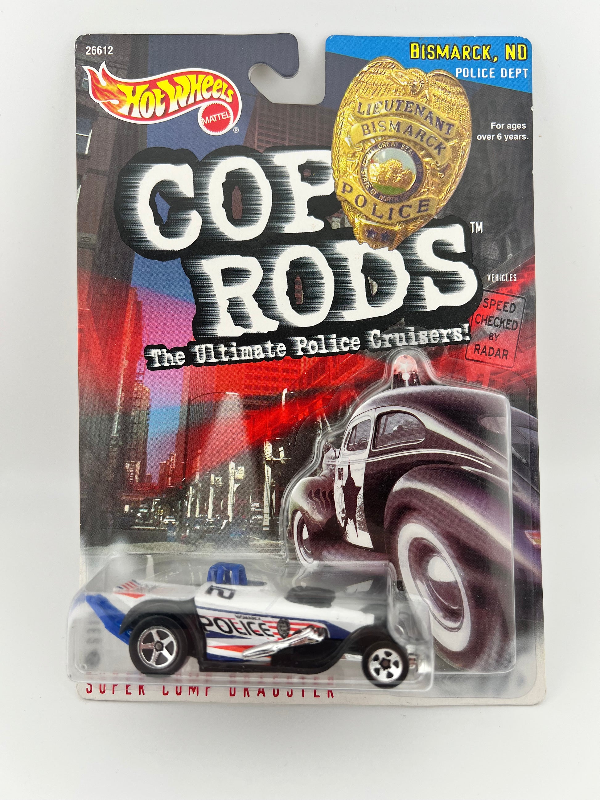 Hot Wheels Cop Rods Super Comp Dragster Bismarck 1999 Fishwheels