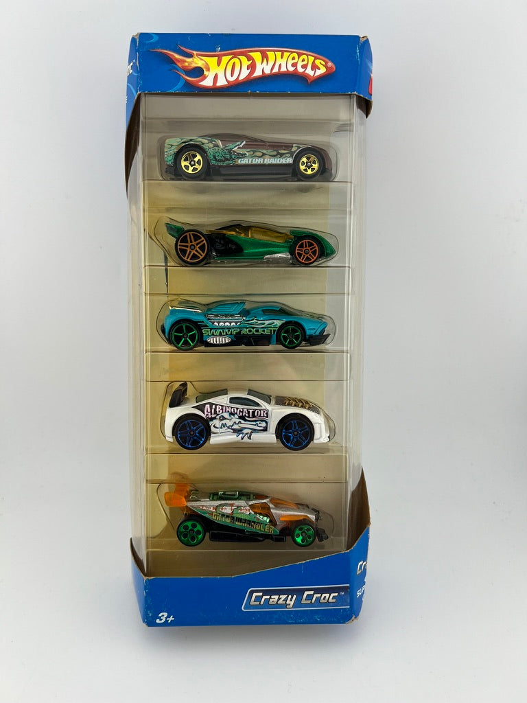 Hot Wheels Crazy Croc 5-Car Gift Pack Fishwheels