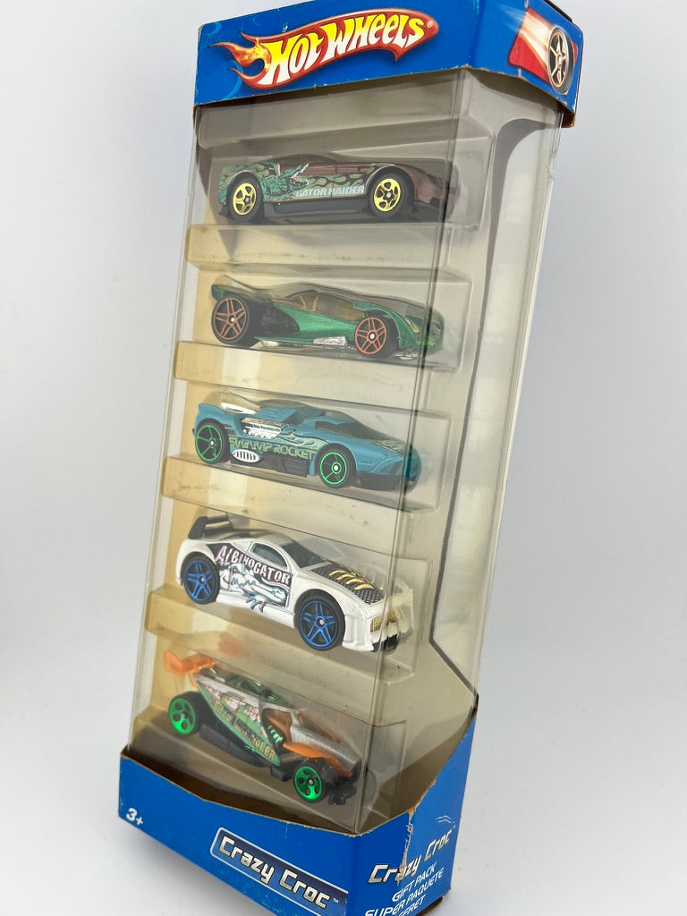 Hot Wheels Crazy Croc 5-Car Gift Pack Fishwheels