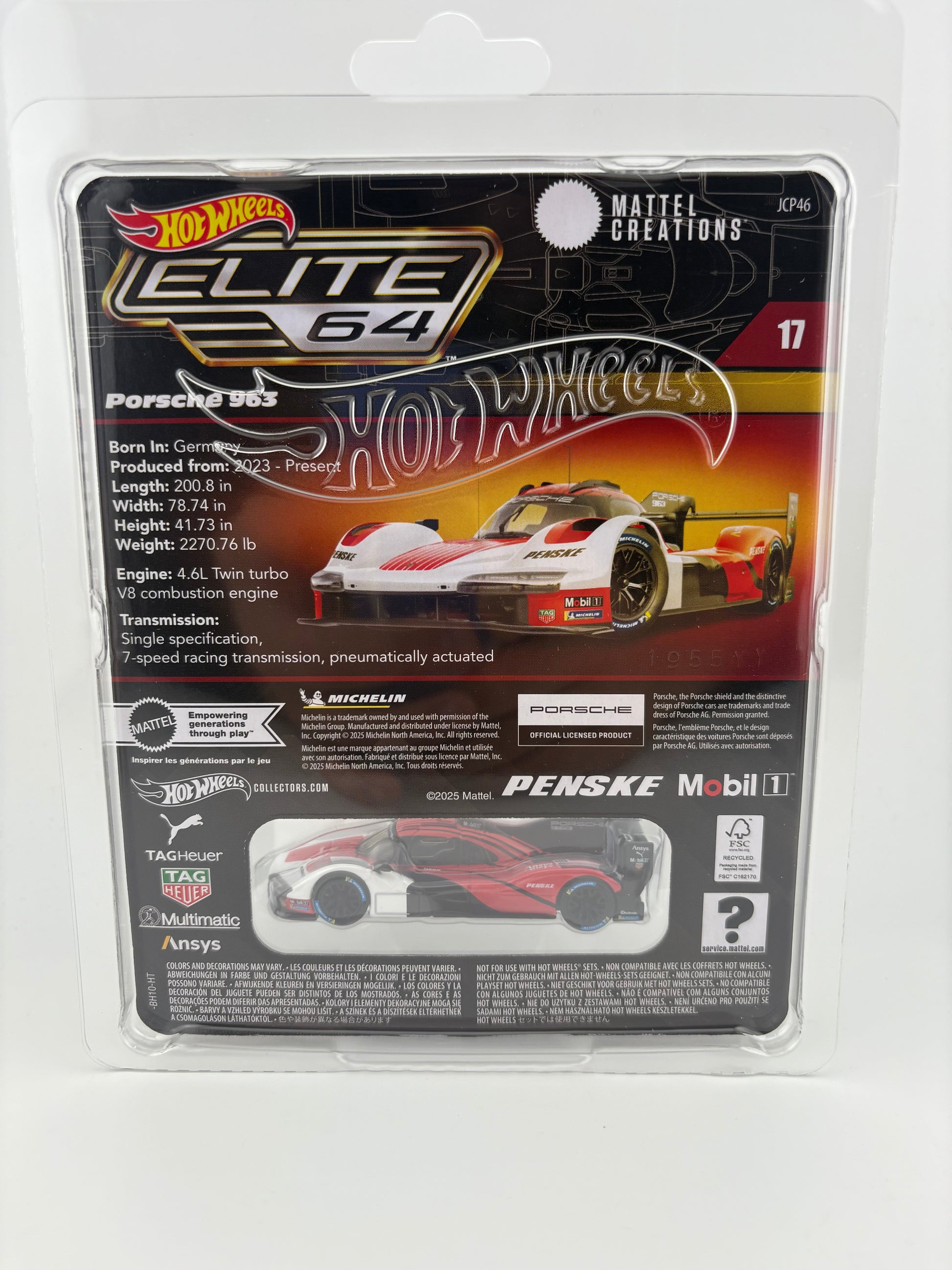 Hot Wheels Elite 64 Porsche 963