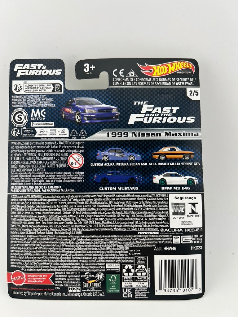 Hot Wheels Fast & Furious – 1999 Nissan Maxima Fishwheels