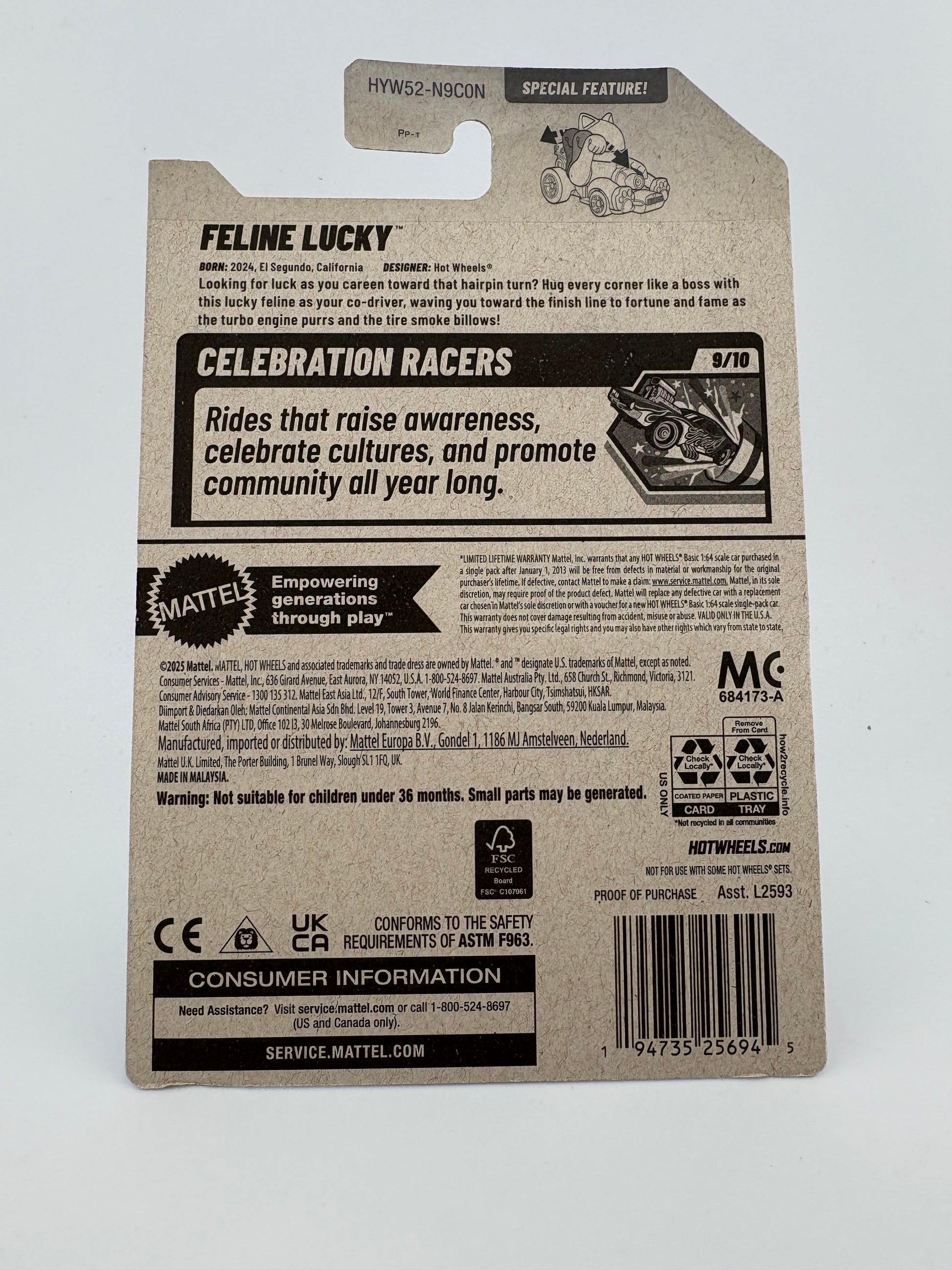 Hot Wheels – Feline Lucky (Celebration Racers Series)