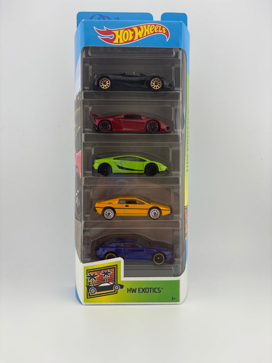 Hot Wheels HW Exotics 5-Car Pack – Exotic Supercar Collection