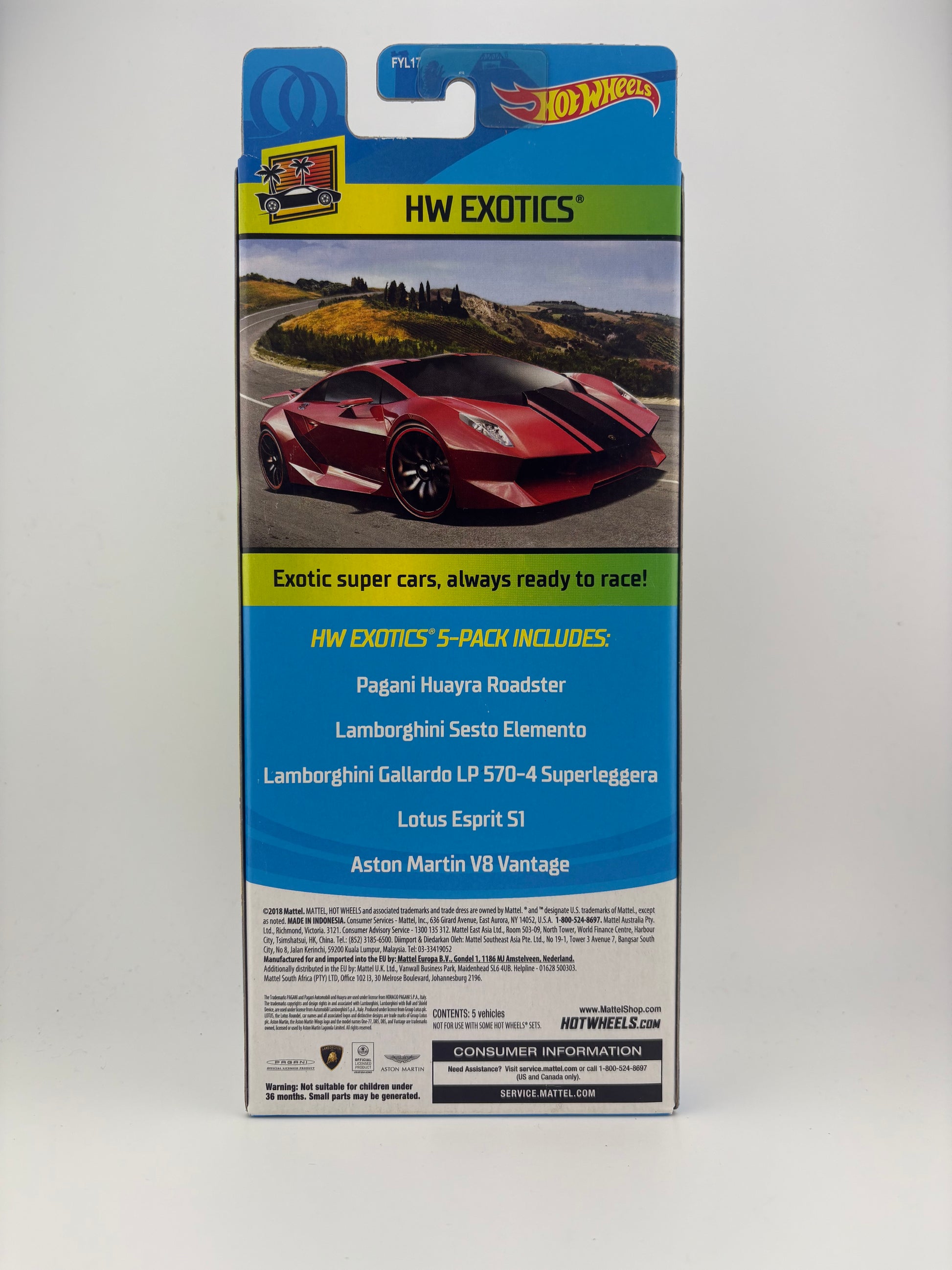 Hot Wheels HW Exotics 5-Car Pack – Exotic Supercar Collection