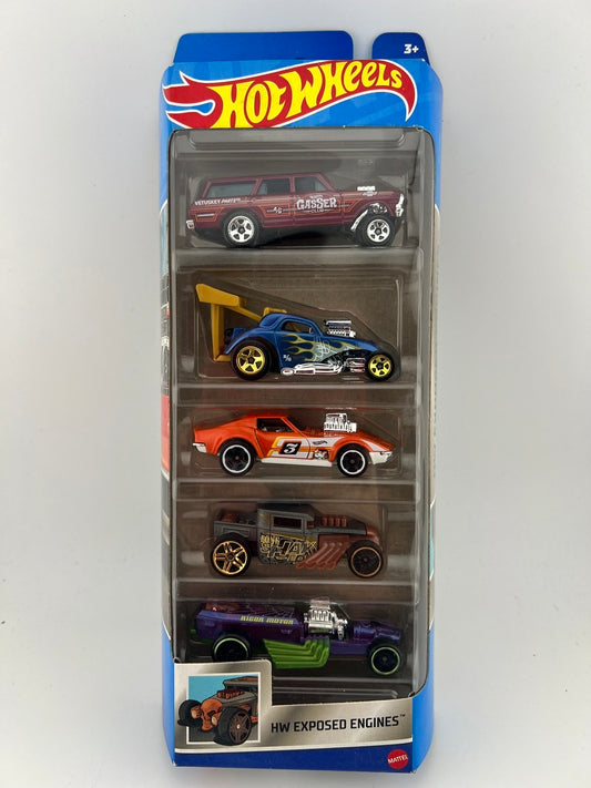 Hot Wheels HW Exposed Engines 5-Car Pack (HFV90) Fishwheels