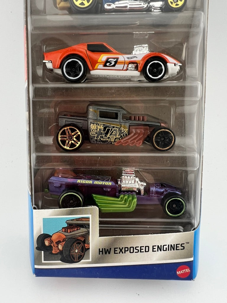 Hot Wheels HW Exposed Engines 5-Car Pack (HFV90) Fishwheels