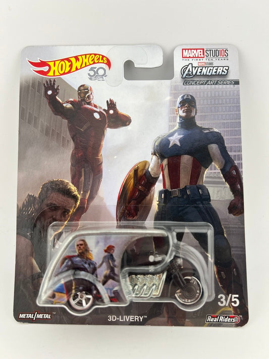 Hot Wheels Marvel Studios Concept Art Series 3 Wheeler Fishwheels
