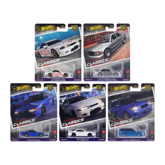 Hot Wheels "Modern Classics" 5 piece Set "Car Culture" 2024 Series E Diecast Model Cars Fishwheels