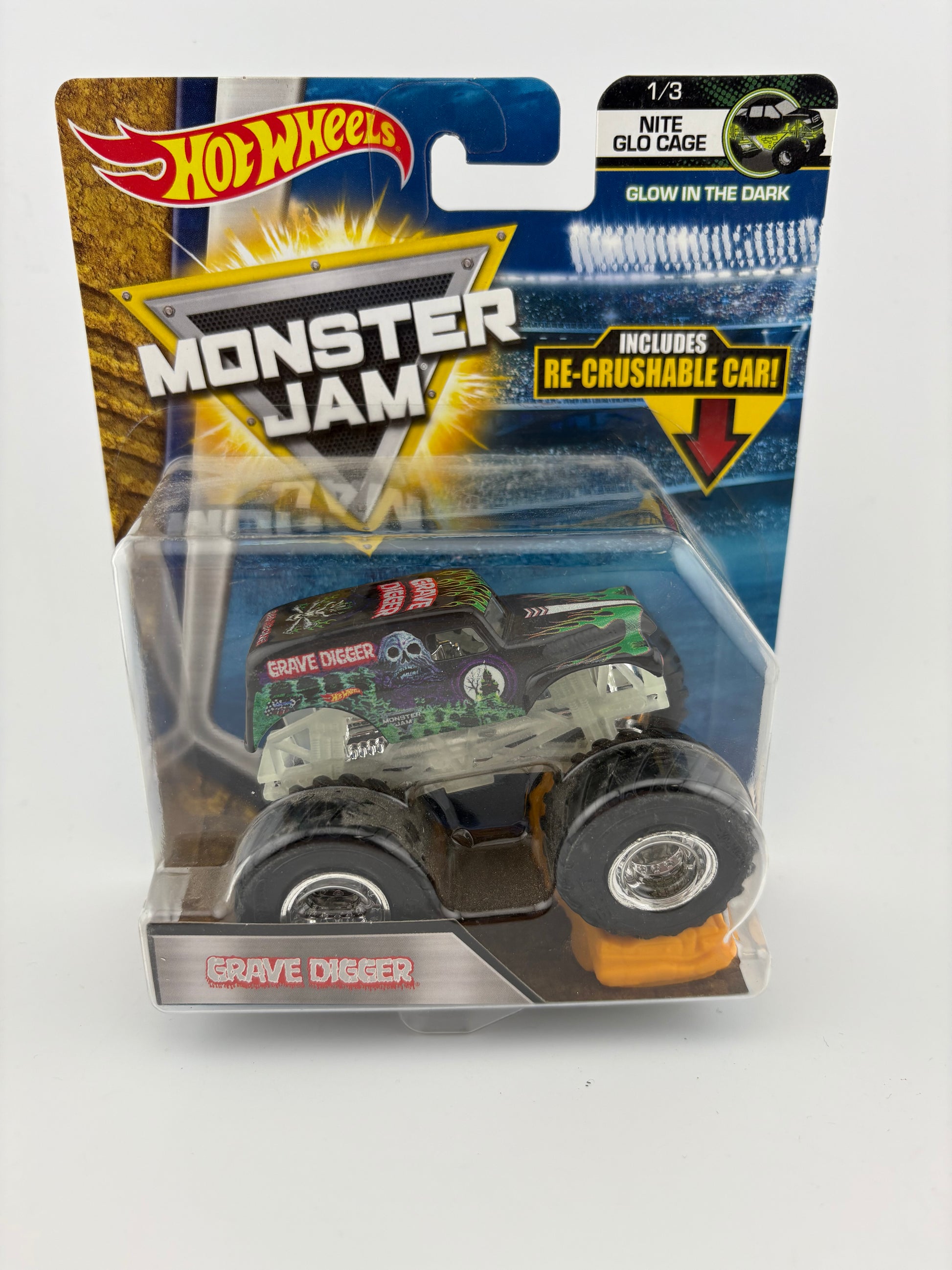 Hot Wheels Monster Jam – Grave Digger (Nite Glo Cage)