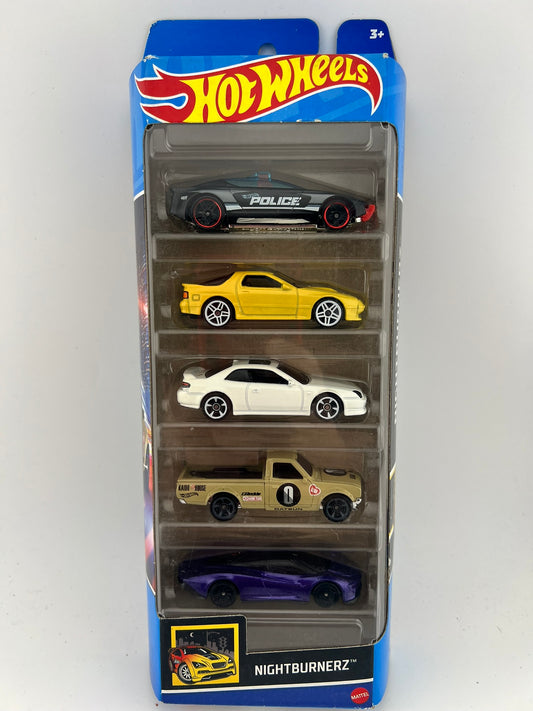 Hot Wheels Nightburnerz 5-Car Gift Pack Fishwheels