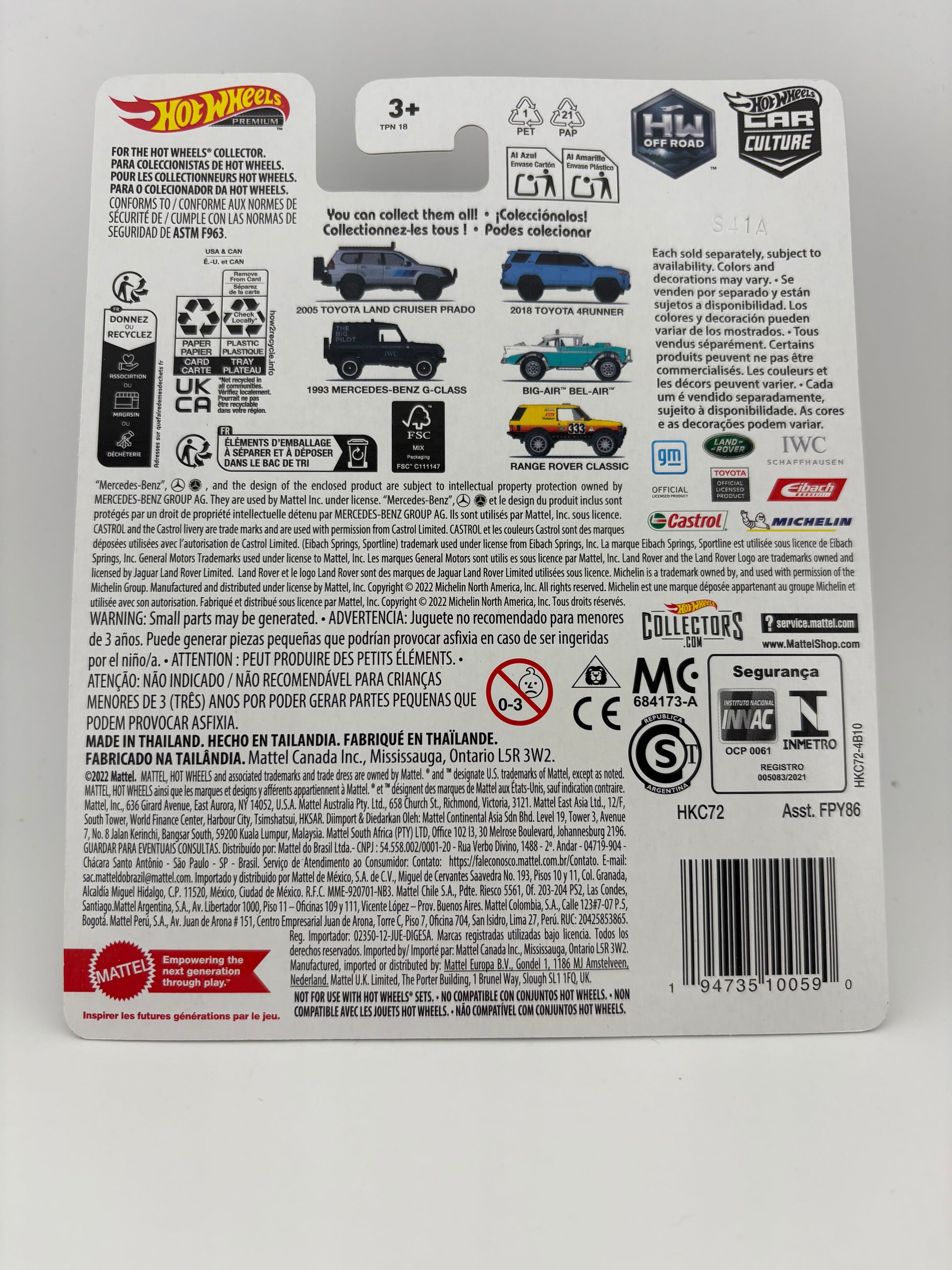 Hot Wheels Premium – 1993 Mercedes-Benz G-Class (IWC Team Support)