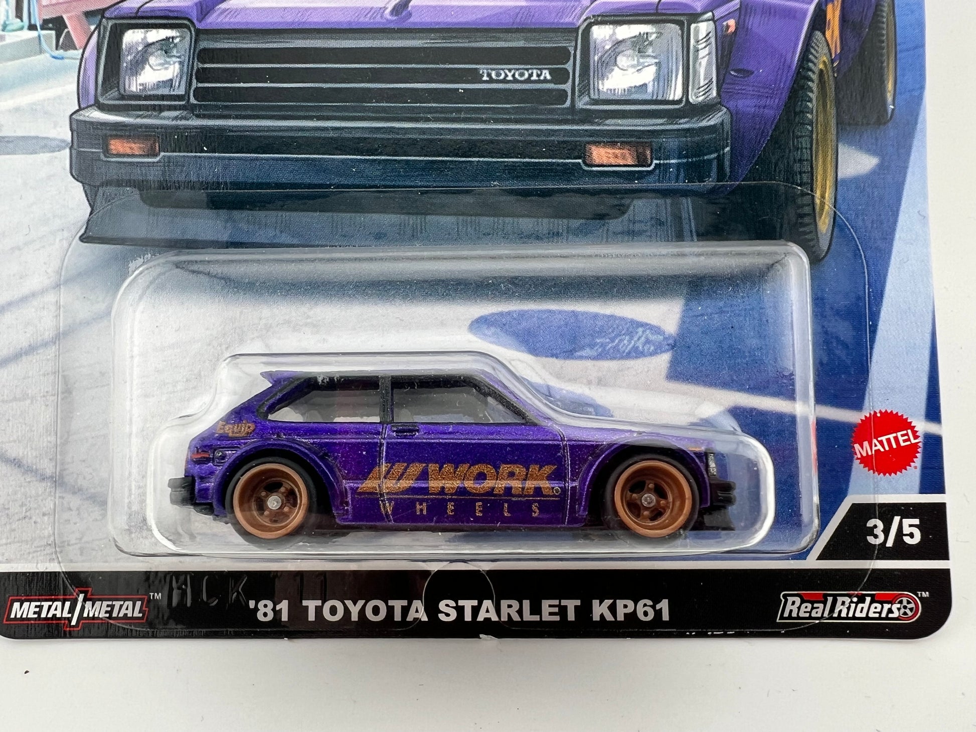 Hot Wheels Premium – '81 Toyota Starlet KP61 (Ronin Run Series, 3/5)