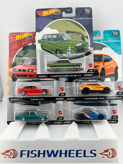 Hot Wheels Premium AutoStrasse Set – Complete 5-Car Collection Fishwheels